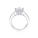 Vespera - Moissanitowy Zestaw Ślubny z Akcentami Pavé i Split-Shank
