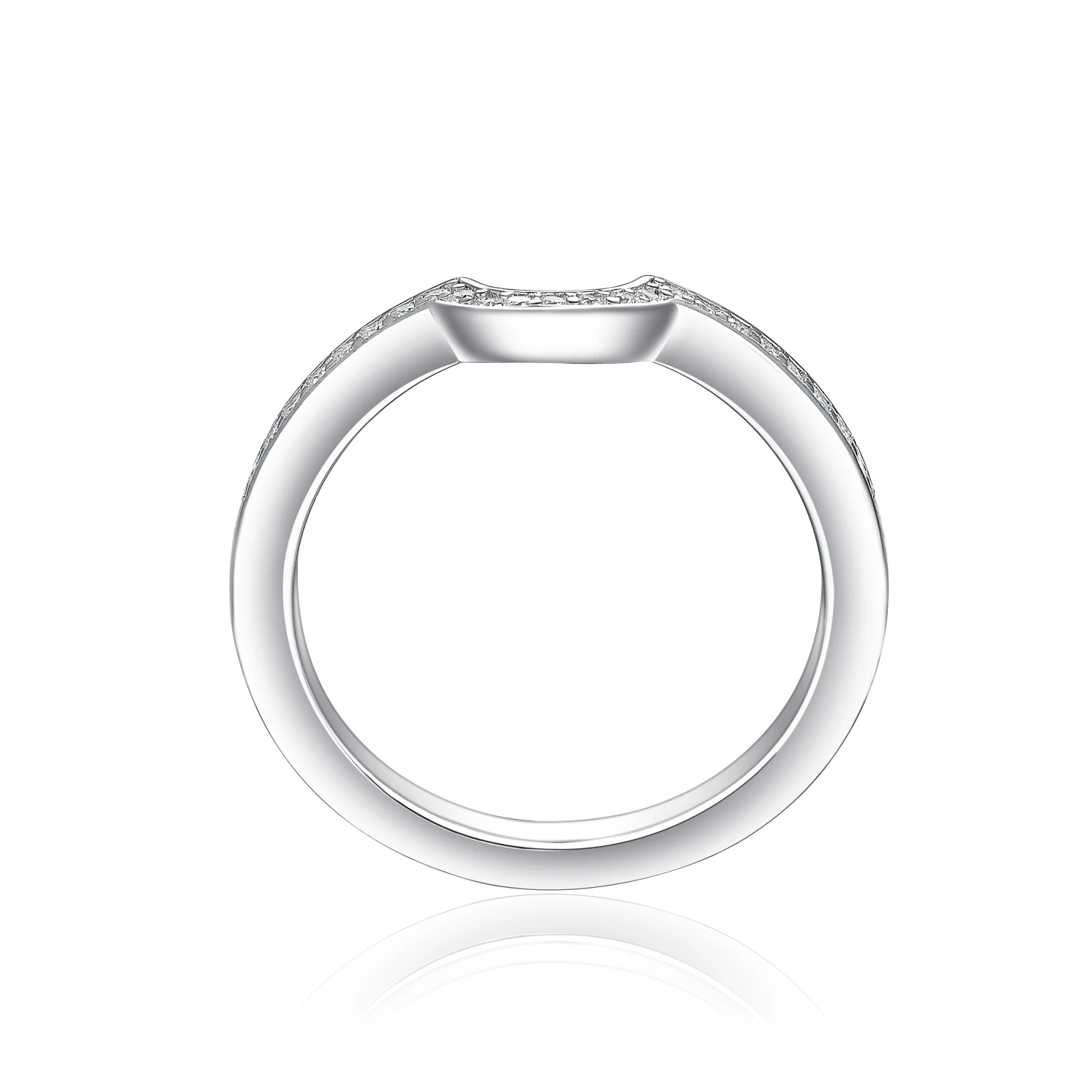 Vespera - Moissanitowy Zestaw Ślubny z Akcentami Pavé i Split-Shank