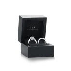 Vespera - Moissanitowy Zestaw Ślubny z Akcentami Pavé i Split-Shank