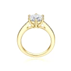 Vespera - Moissanitowy Zestaw Ślubny z Akcentami Pavé i Split-Shank