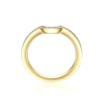 Vespera - Moissanitowy Zestaw Ślubny z Akcentami Pavé i Split-Shank