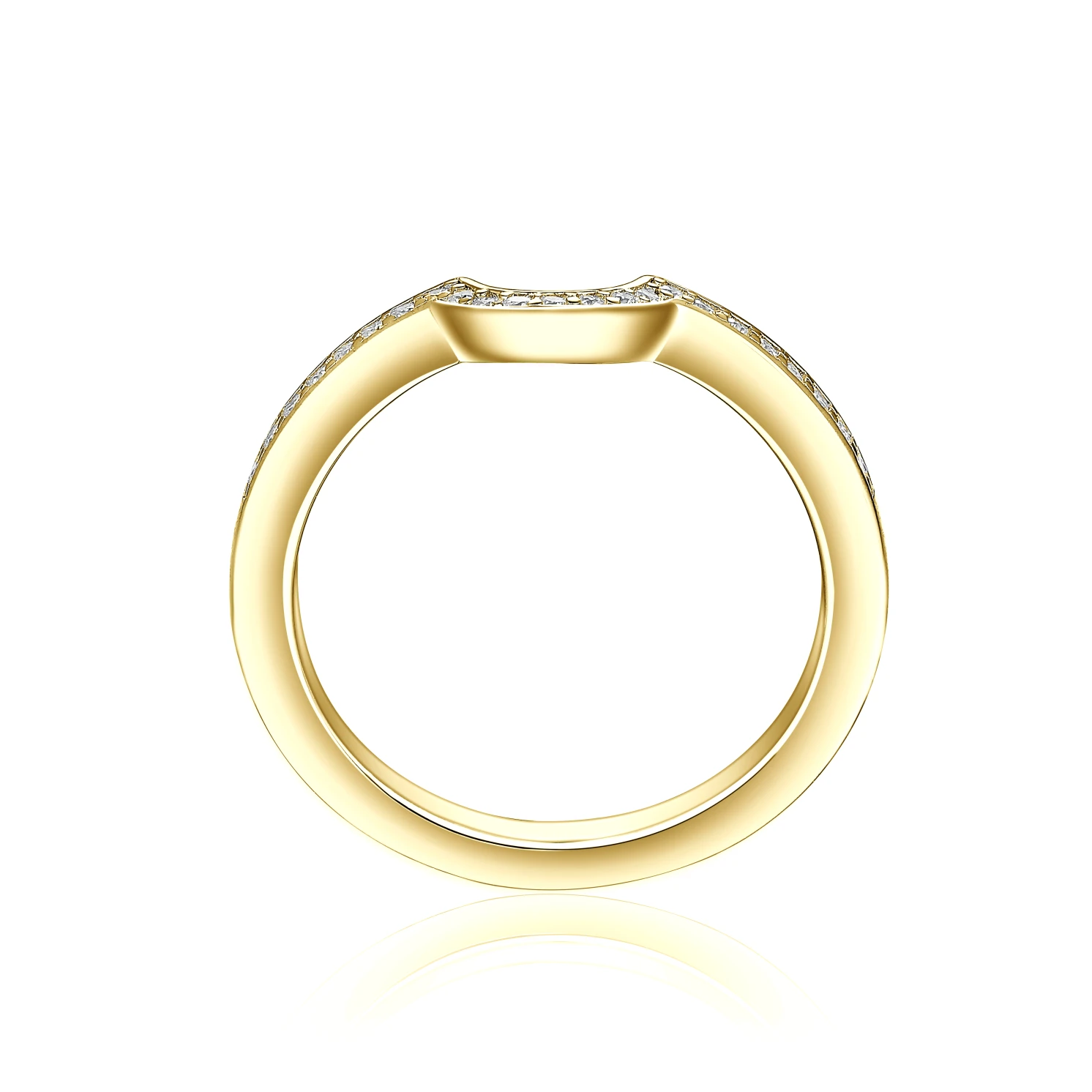 Vespera - Moissanitowy Zestaw Ślubny z Akcentami Pavé i Split-Shank