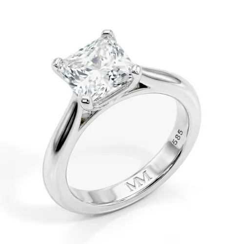 Iris – Princess Solitaire Moissanite Ring