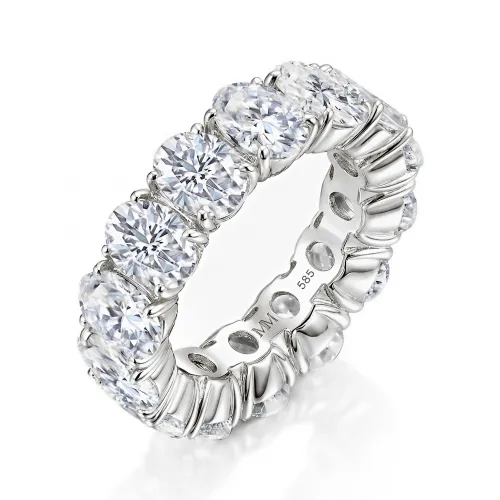 Daphne - Oval Cut Moissanite Full Eternity Ring
