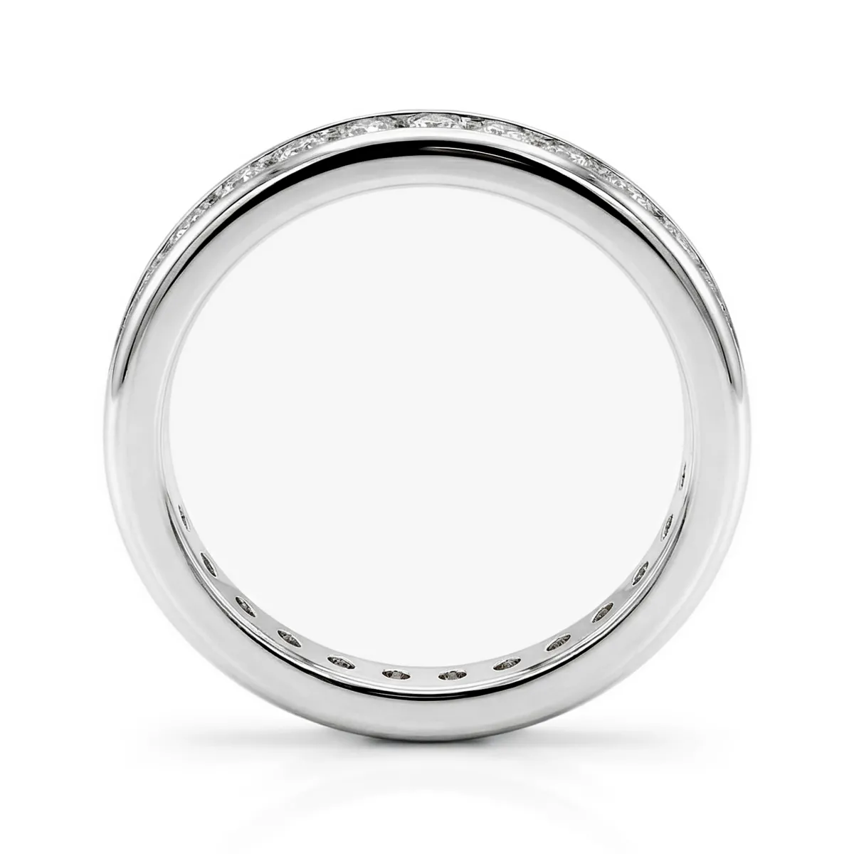 Zenora - Moissanitowy Pierścionek Eternity Z Oprawą Channel