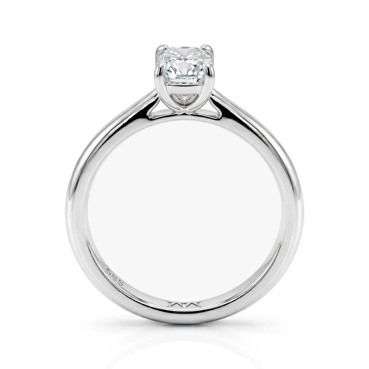 Lustra – Pierścionek Solitaire z Moissanitem | Szlif Radiant