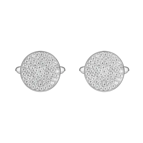 Luxon - Spinki do Mankietów z Moissanitu w Ustawieniu Pavé