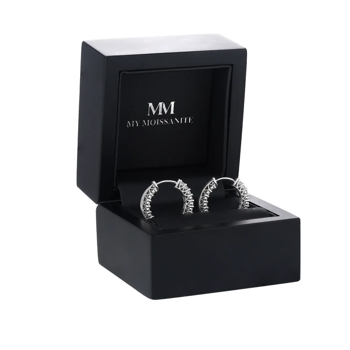 Pristine- Kolczyki Petite Hoop Huggie z Moissanitem