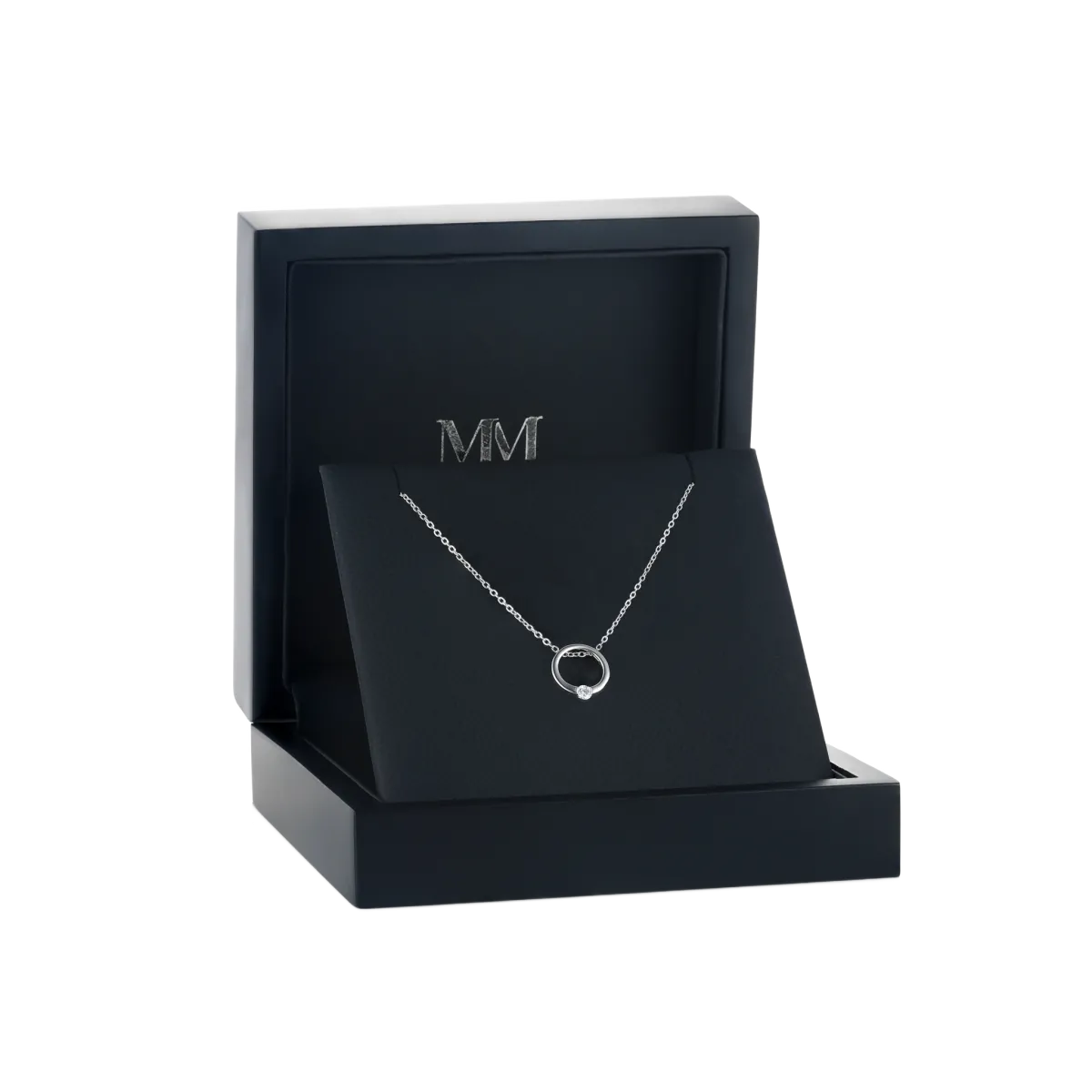 Luna - Współczesny Wisiorek z Moissanitem w Stylu Solitaire