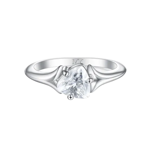 Elysia - Trillion Solitaire Moissanite Ring